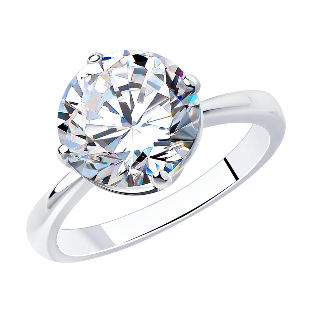 Роскошное кольцо с великолепным фианитом - уникальное украшение на все случаи жизни