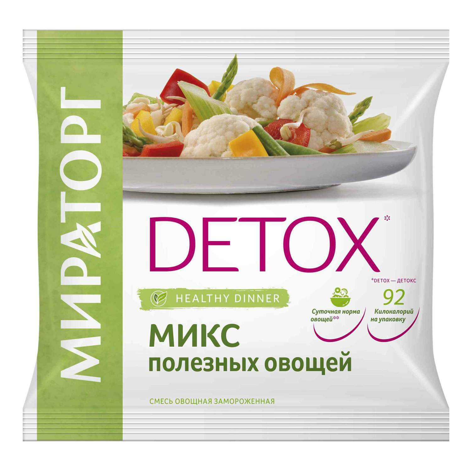 Замороженные овощи Мираторг Detox Микс полезных овощей 400 г – купить в  Москве, цены в интернет-магазинах на Мегамаркет