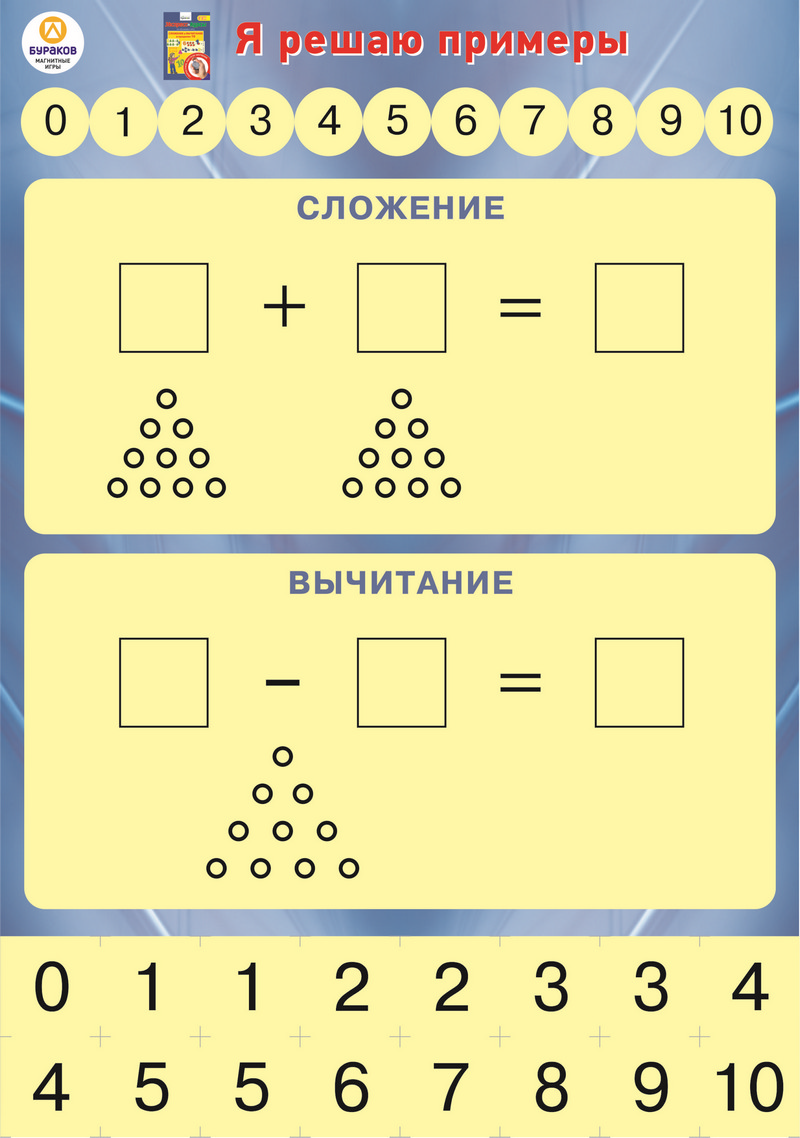 Купить магнитная игра Я решаю примеры Бураков-Пресс, цены на Мегамаркет