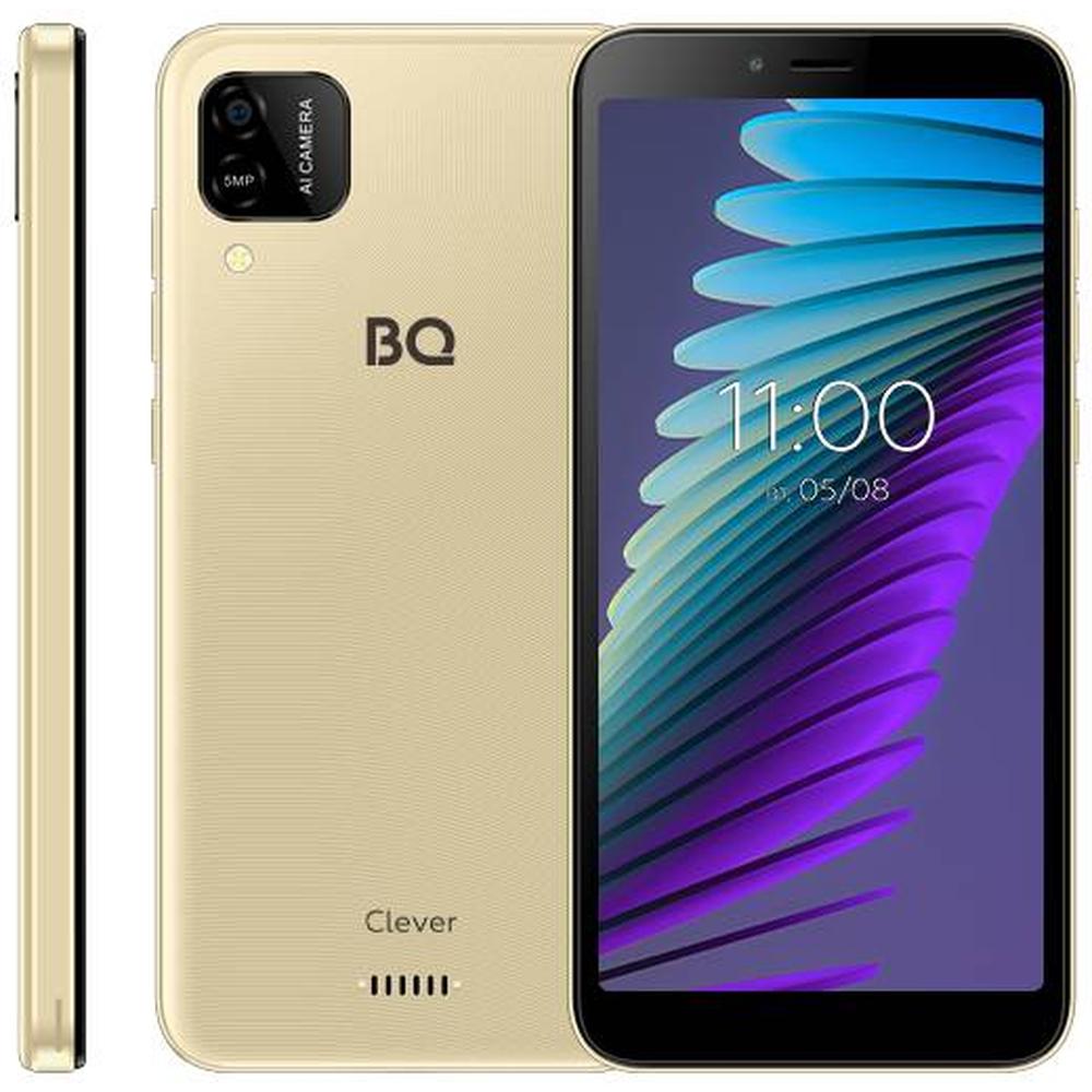 Смартфон BQ BQ-5765L Clever 3/16GB Gold – купить в Москве, цены в  интернет-магазинах на Мегамаркет