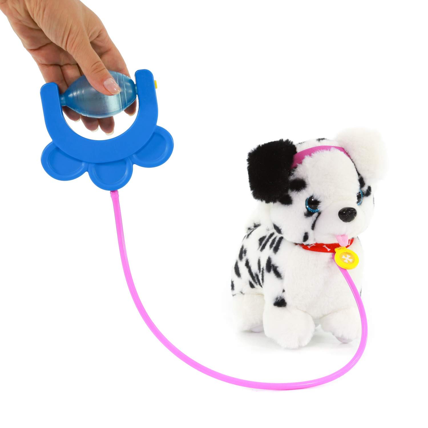 Купить интерактивная мягкая игрушка собачка на поводке Далматин СПРИНТ 20  см без батареек, цены на Мегамаркет