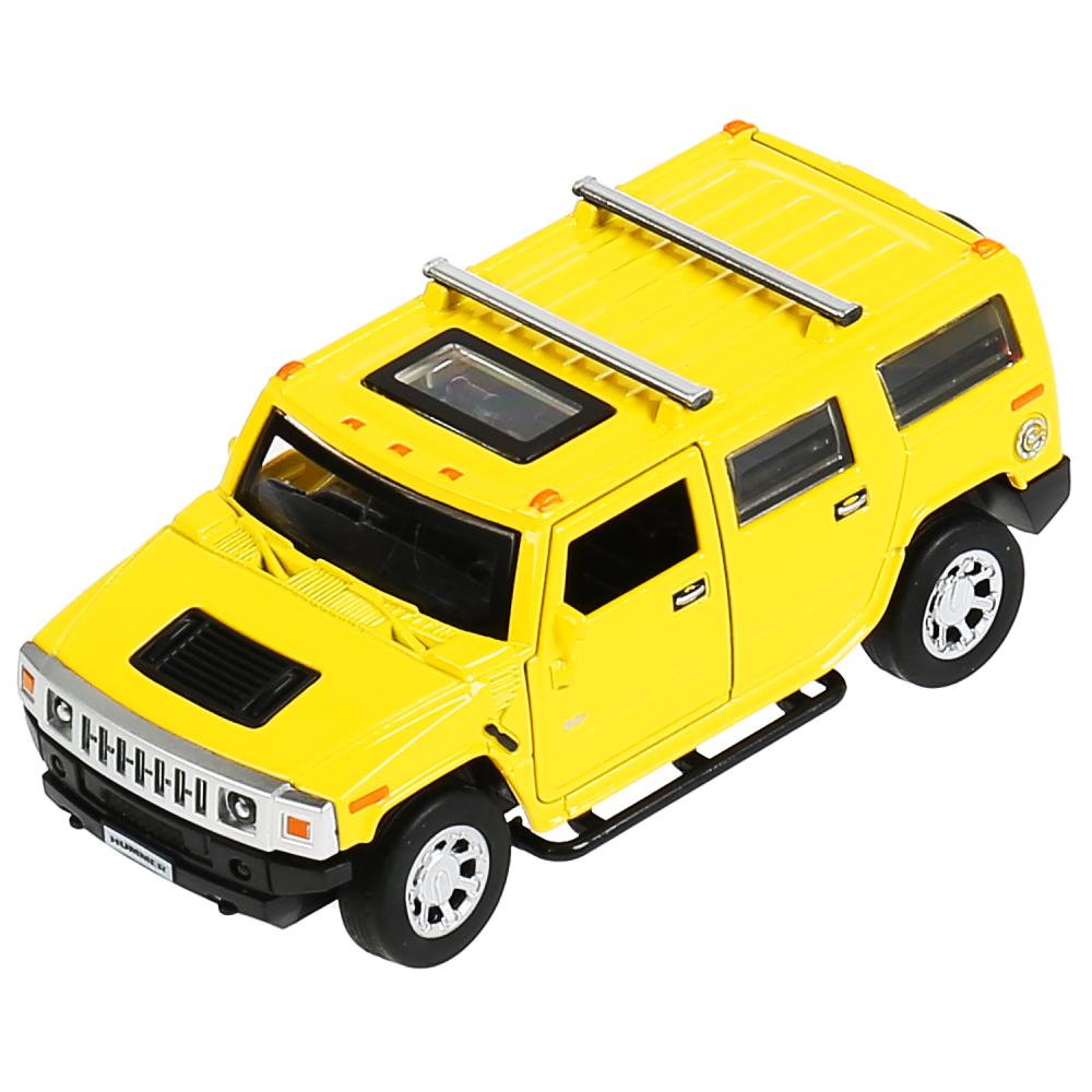 Купить модель машины Технопарк Hummer H2, жёлтая, инерционная НUМ2-12-YЕ,  цены на Мегамаркет