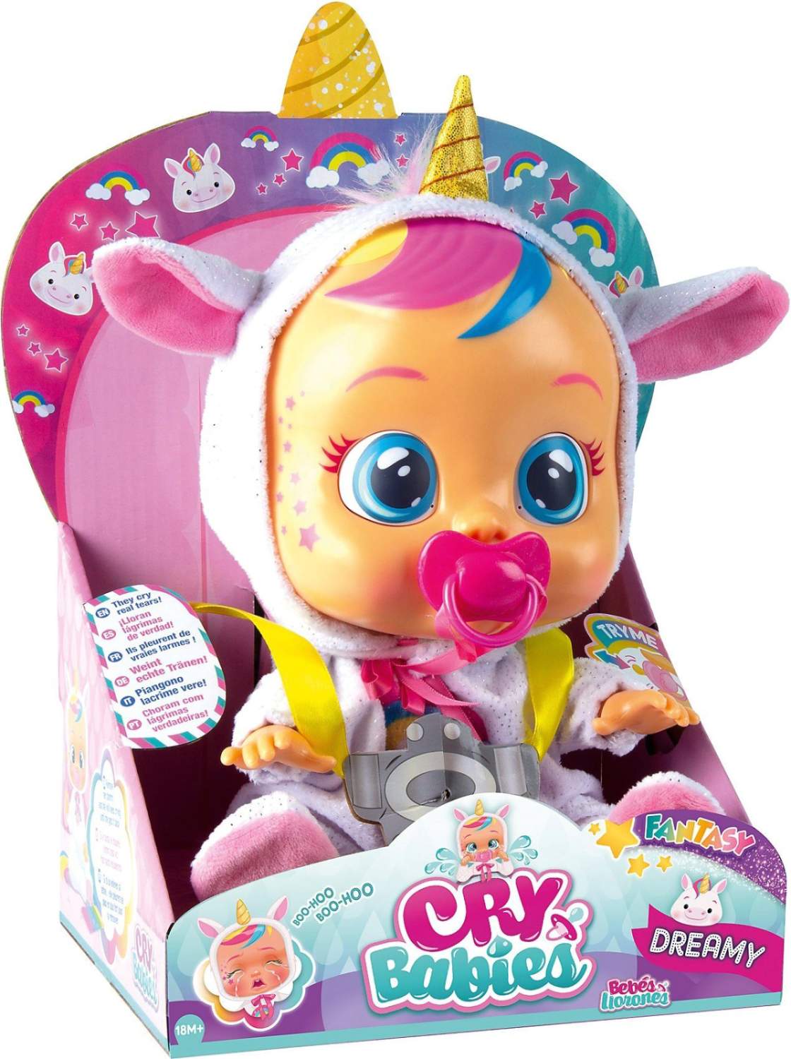 Купить пупс IMC toys CRYBABIES, Плачущий младенец, Серия Fantasy, Dreamy  99180-IN, цены на Мегамаркет