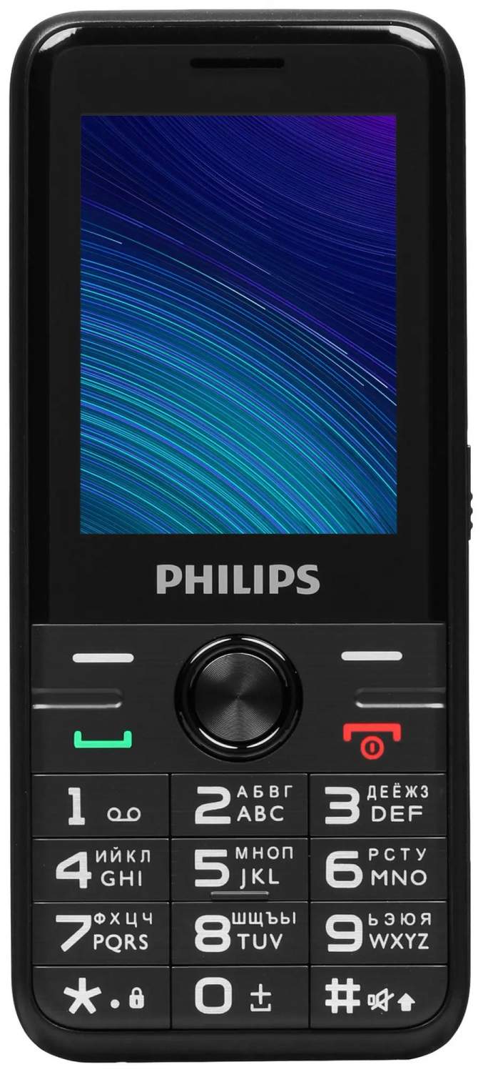 Мобильный телефон Philips Е6500 Xenium 0.048 черный моноблок 4G 2Sim 2.4