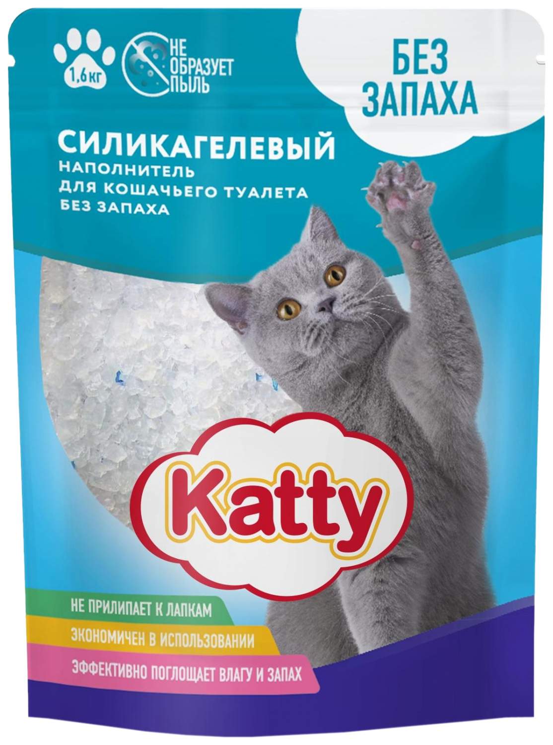 Купить впитывающий наполнитель Katty силикагелевый, 1,6 кг, цены на  Мегамаркет | Артикул: 100045572524