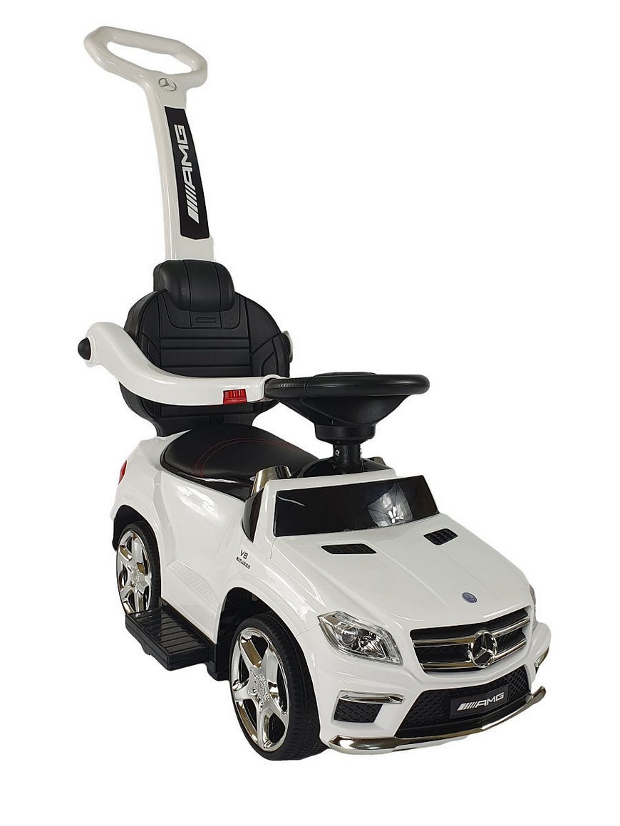 Купить каталка толокар RIVERTOYS Mercedes-Benz AMG63 с родительской ручкой,  комплектация M, белый, цены на Мегамаркет | Артикул: 600009585660