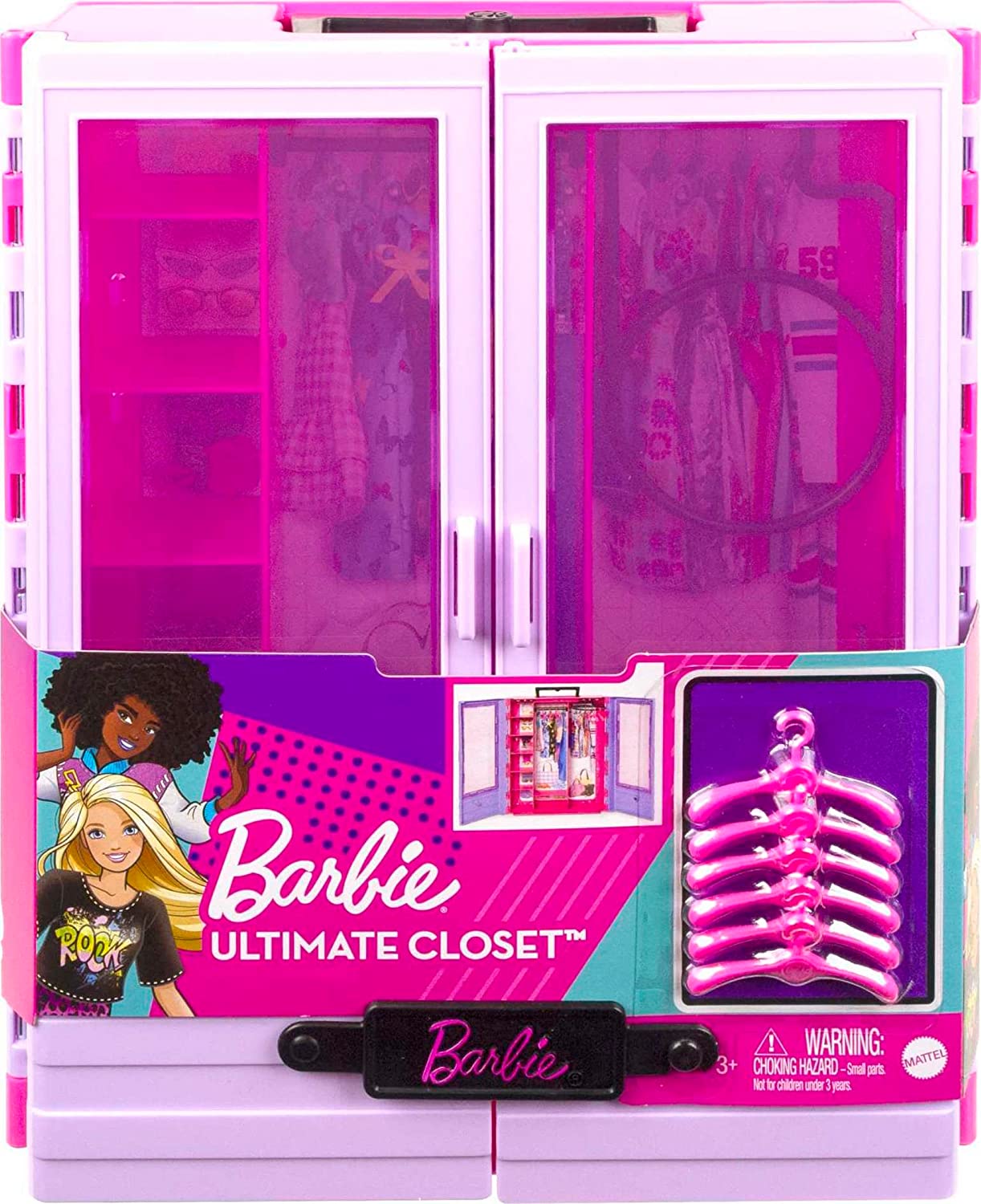 Мебель для куклы Barbie Шкаф модницы Розовый GBK11