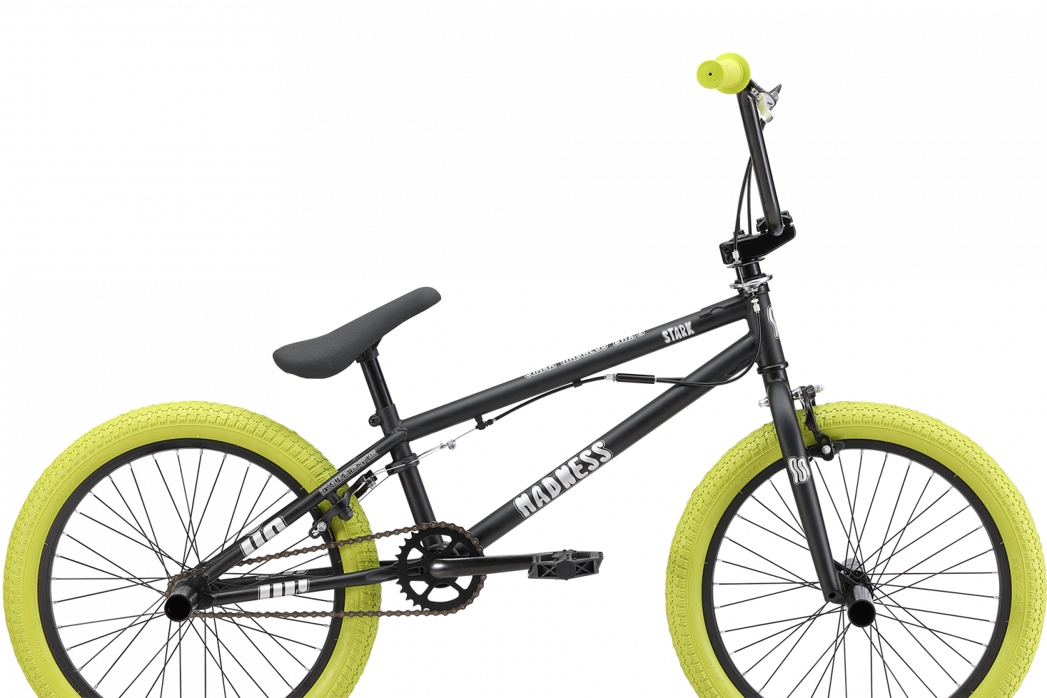 Велосипед Stark Madness BMX 2 2024 черный матовый серебристый хаки 9