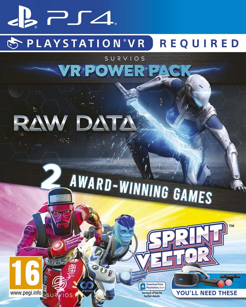 Игра Survios VR Power Pack: Raw Data + Sprint Vector (PS VR) (PS 4, английская  версия) - купить в Москве, цены в интернет-магазинах Мегамаркет