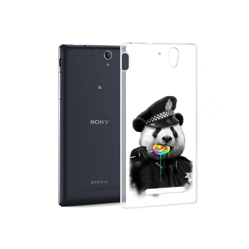 Чехол MyPads Tocco для Sony Xperia C3 Панда полиция (PT18760.251.130),  купить в Москве, цены в интернет-магазинах на Мегамаркет