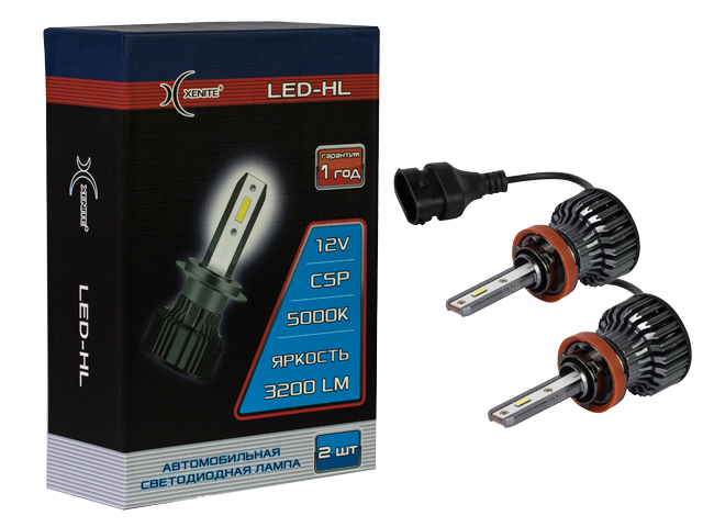 Светодиодная лампа Xenite H8/H9/H11/H16 LED-HL (12V)/1009637 - отзывы  покупателей на Мегамаркет