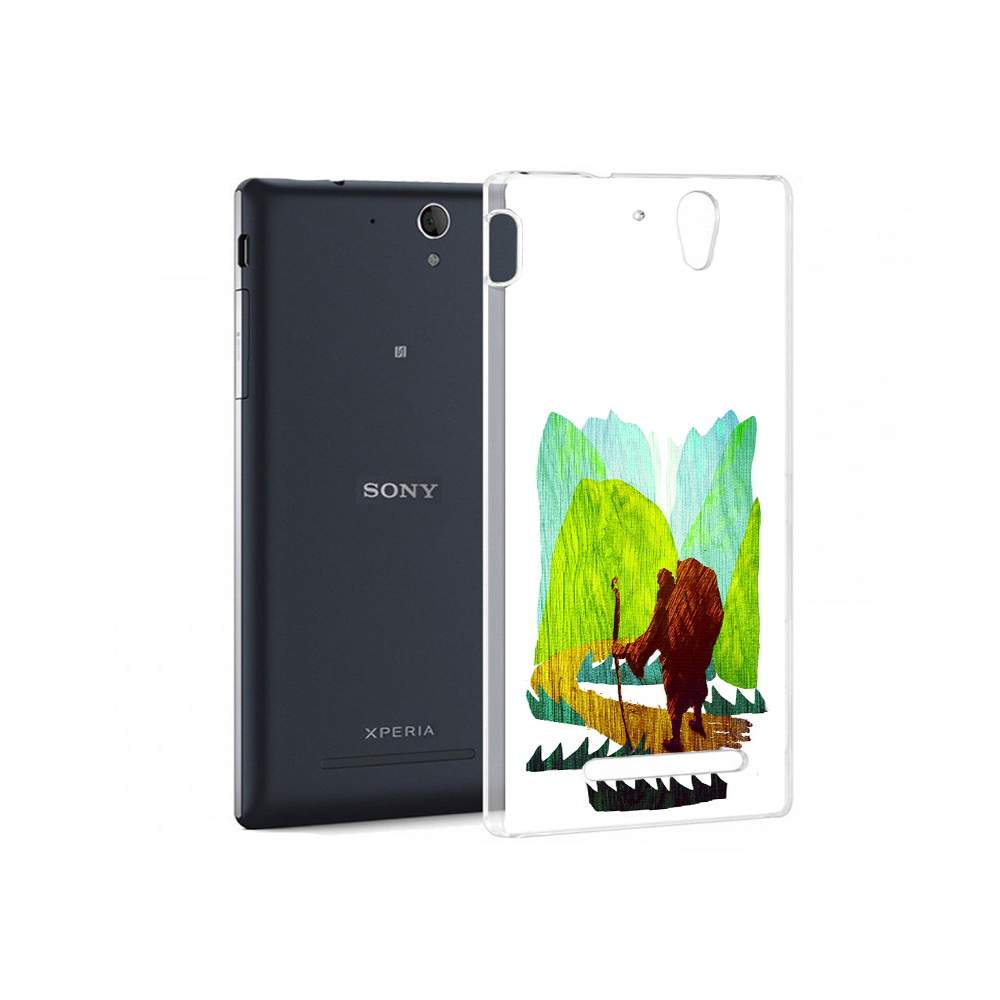 Чехол MyPads Tocco для Sony Xperia C3 Лесная тропа (PT18760.251.106),  купить в Москве, цены в интернет-магазинах на Мегамаркет