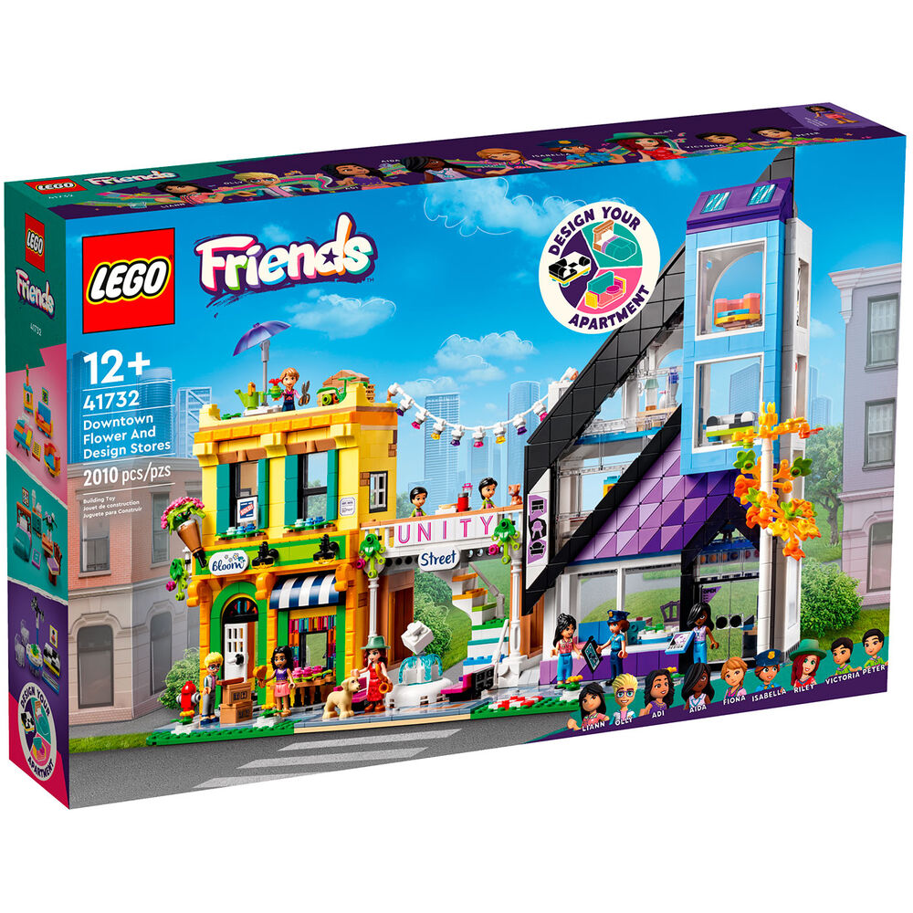 Купить конструктор LEGO Friends Магазины цветов и дизайна в центре, 41732,  цены на Мегамаркет | Артикул: 600011142655