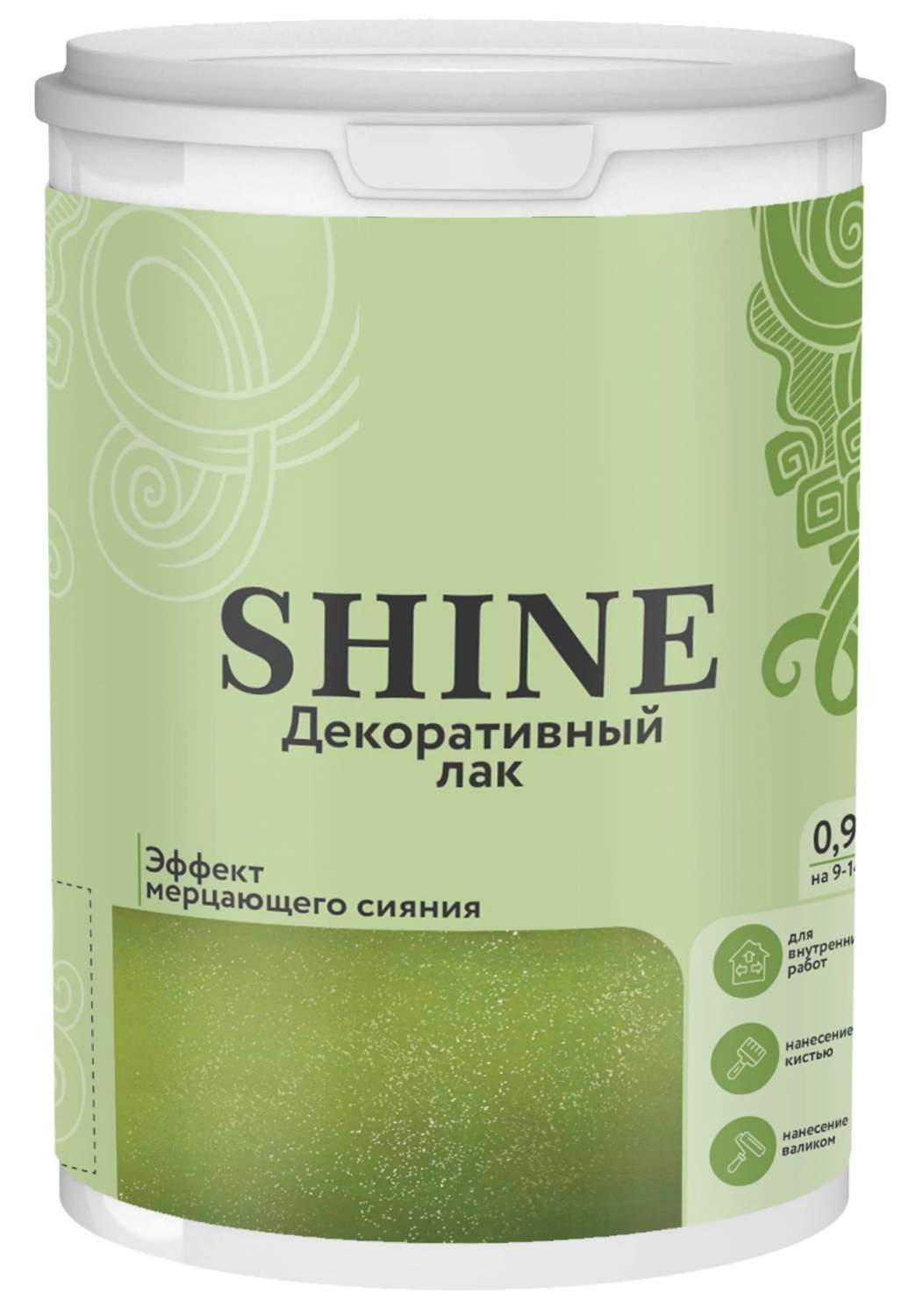 Декоративный лак Shine 0.9 л, прозрачный, с перламутровыми серебристыми  блестками, использ – купить в Москве, цены в интернет-магазинах на  Мегамаркет