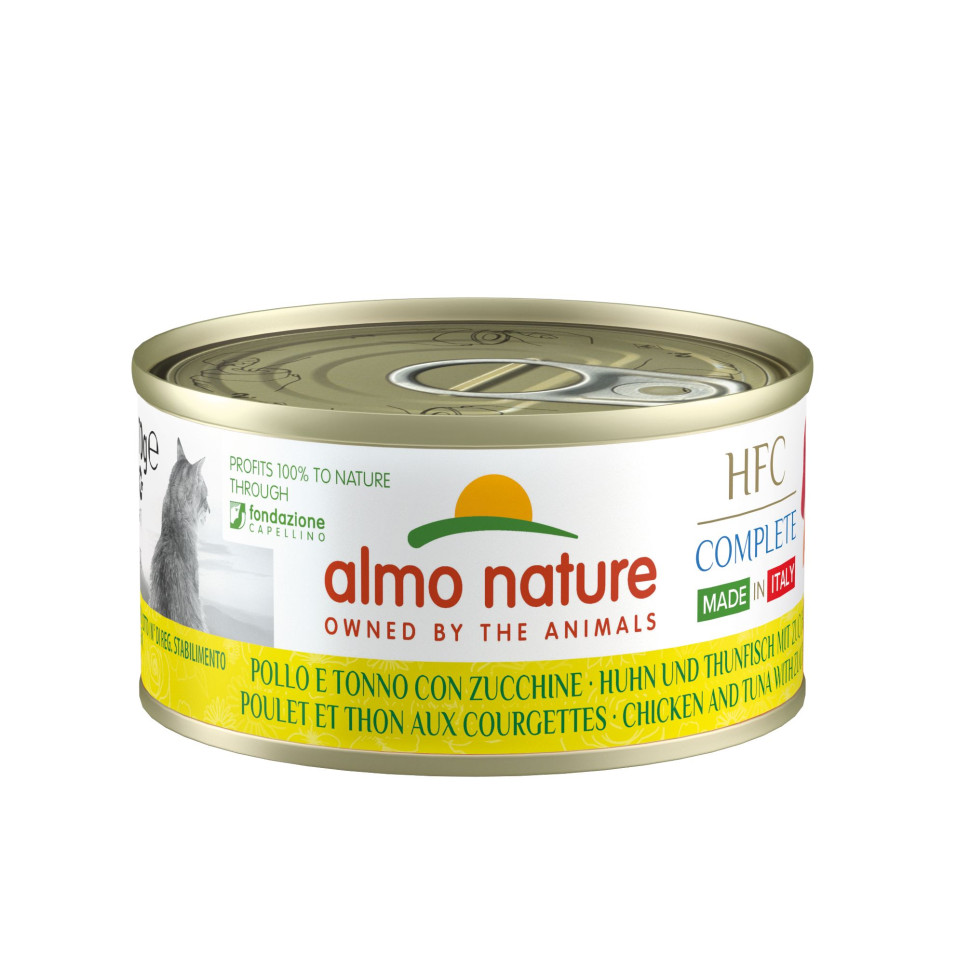 Консервы для кошек Almo Nature Итальянские рецепты курица, тунец, цуккини,  24шт по 70г – купить в Москве, цены в интернет-магазинах на Мегамаркет