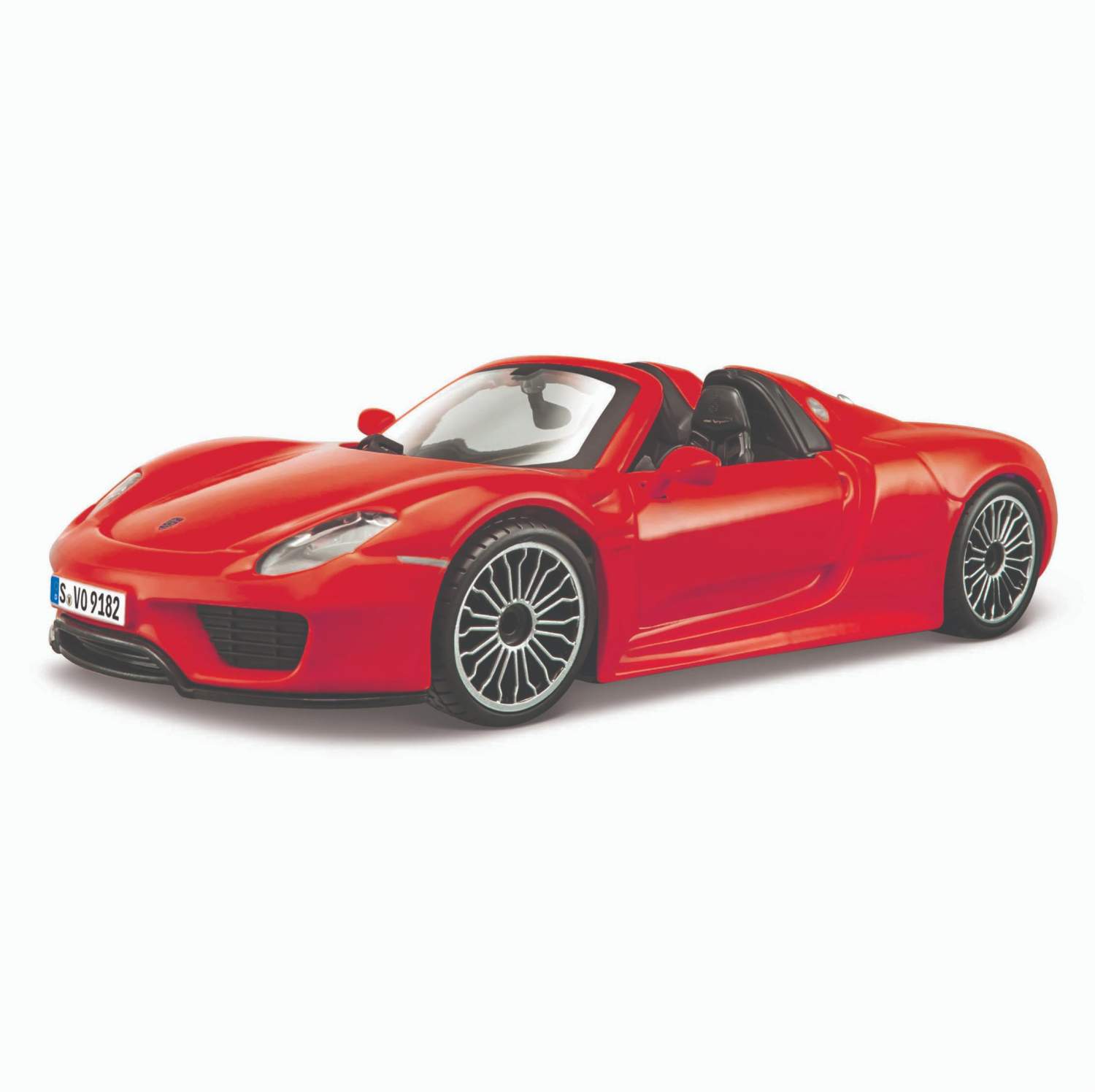 Купить машинка металлическая Bburago Porsche 918 Spyder, 1:24, красная,  цены на Мегамаркет