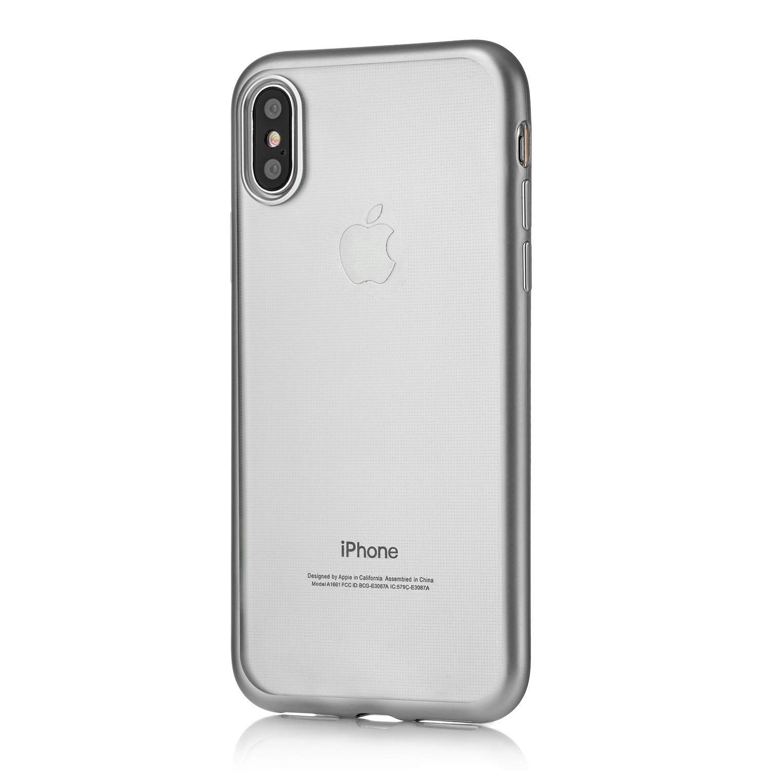 Чехол uBear для iPhone X / Xs, полупрозрачный силикон с рамкой, купить в  Москве, цены в интернет-магазинах на Мегамаркет