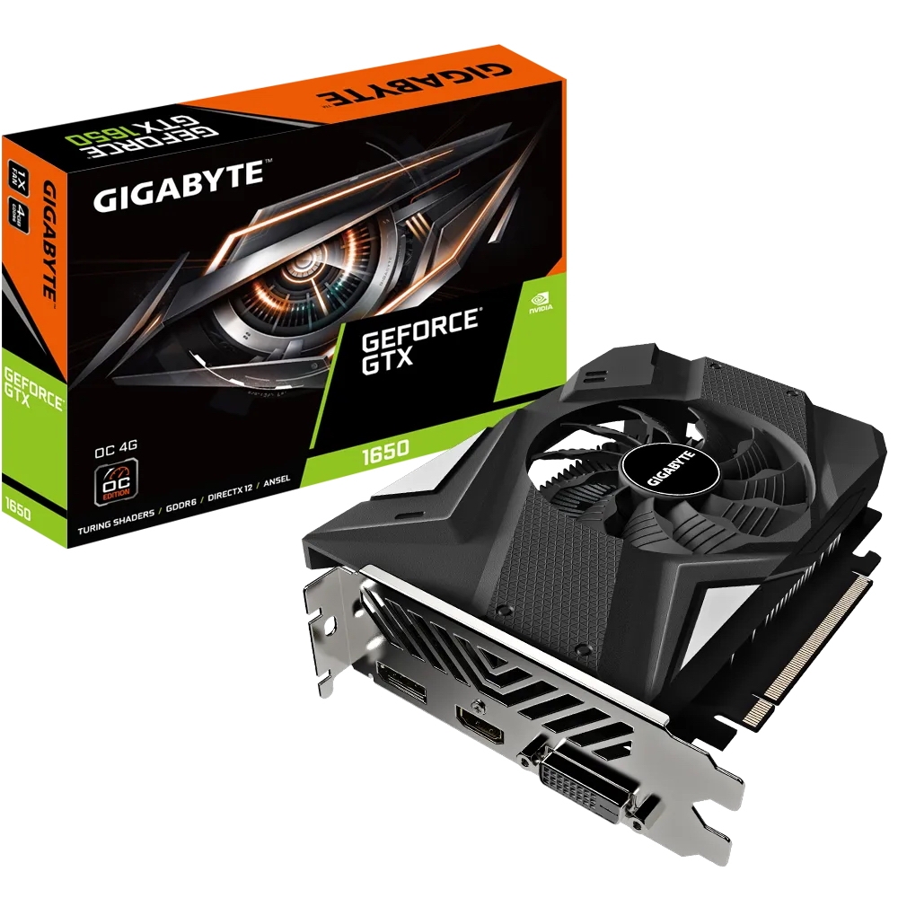 Видеокарта GIGABYTE GeForce GTX 1650 (GV-N1656OC-4GD 2.0), купить в Москве,  цены в интернет-магазинах на Мегамаркет