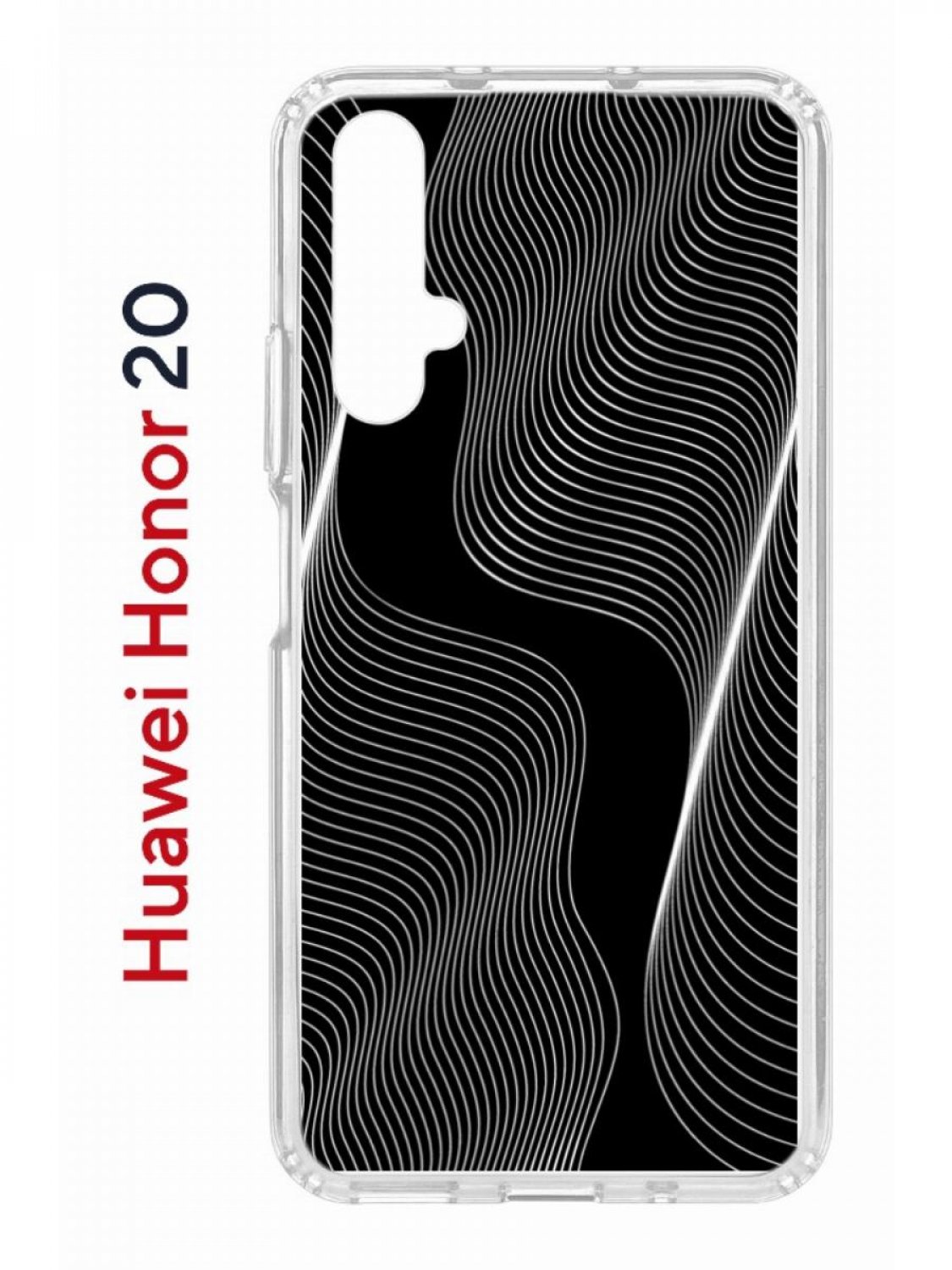 Чехол на Honor 20, Huawei Nova 5T с принтом Kruche Print Line black,  противоударный бампер – купить в Москве, цены в интернет-магазинах на  Мегамаркет