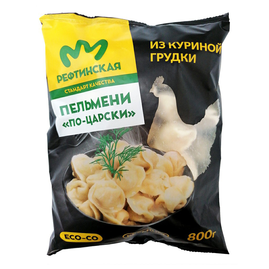 Пельмени Рефтинская По-царски из куриной грудки 800 г - отзывы покупателей  на маркетплейсе Мегамаркет | Артикул: 100029009874