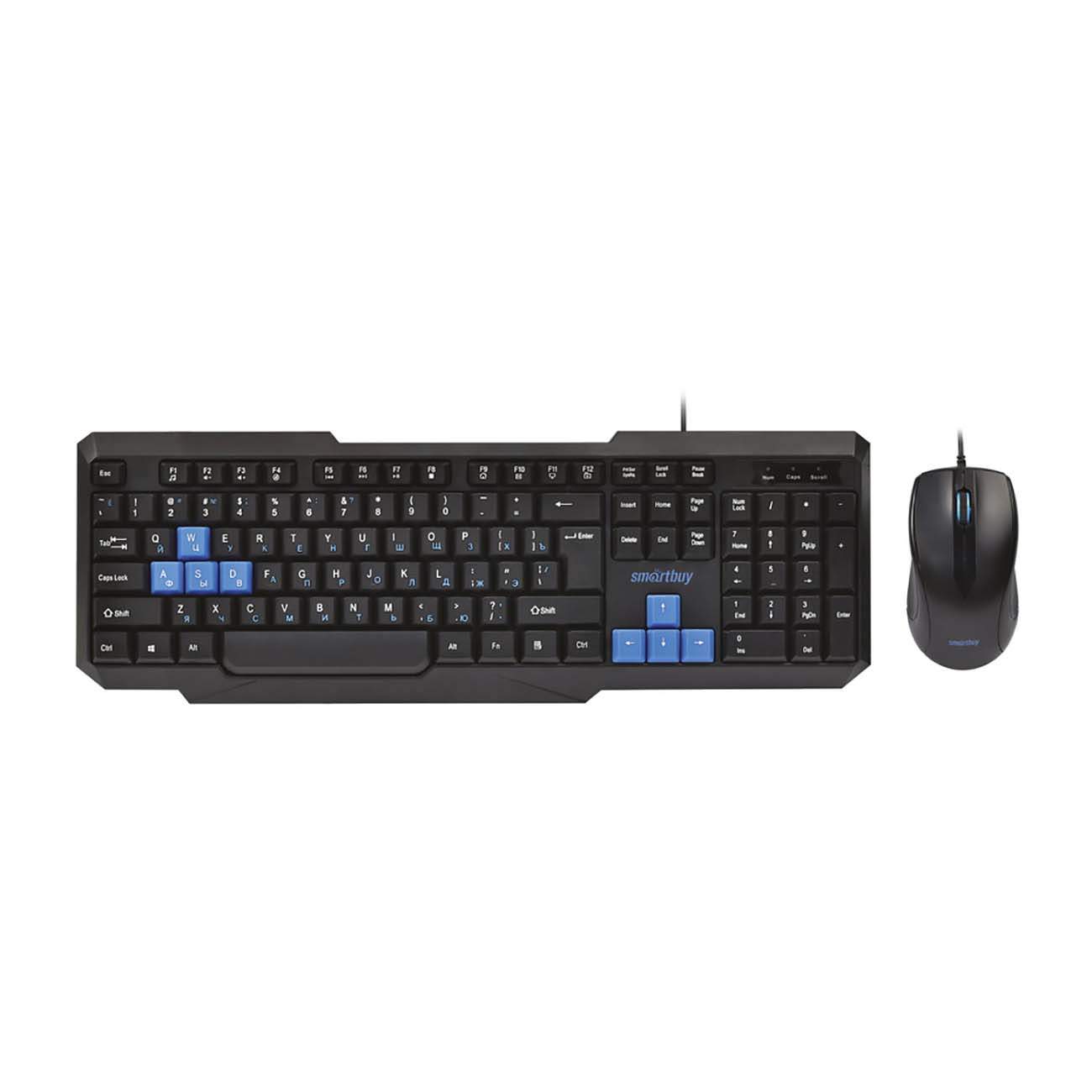 Комплект клавиатура и мышь SmartBuy ONE Black/Blue (SBC-230346-KB), купить  в Москве, цены в интернет-магазинах на Мегамаркет