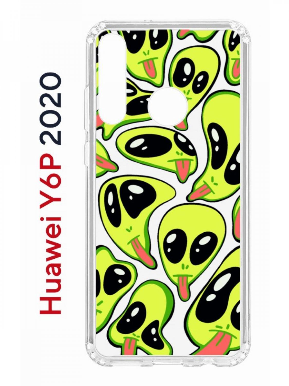 Чехол на Huawei Y6p 2020 с принтом Kruche Print Инопланетянин,  противоударный бампер, купить в Москве, цены в интернет-магазинах на  Мегамаркет