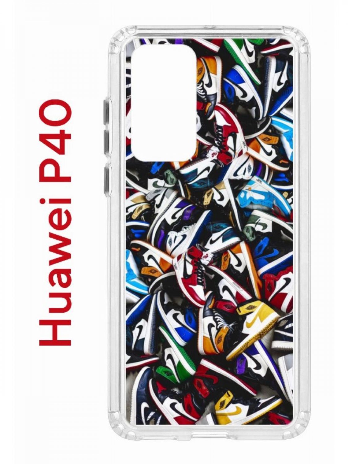 Чехол на Huawei P40 Kruche Print Кроссовки Nike Air, противоударный бампер,  защита камеры – купить в Москве, цены в интернет-магазинах на Мегамаркет