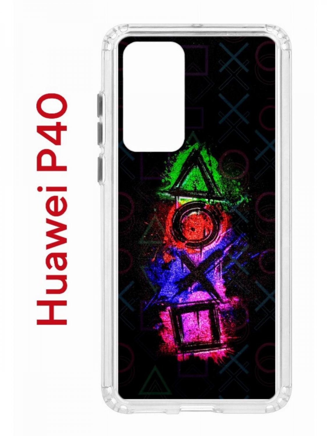 Чехол на Huawei P40 с принтом Kruche Print Гейминг, противоударный бампер,  защита камеры, купить в Москве, цены в интернет-магазинах на Мегамаркет