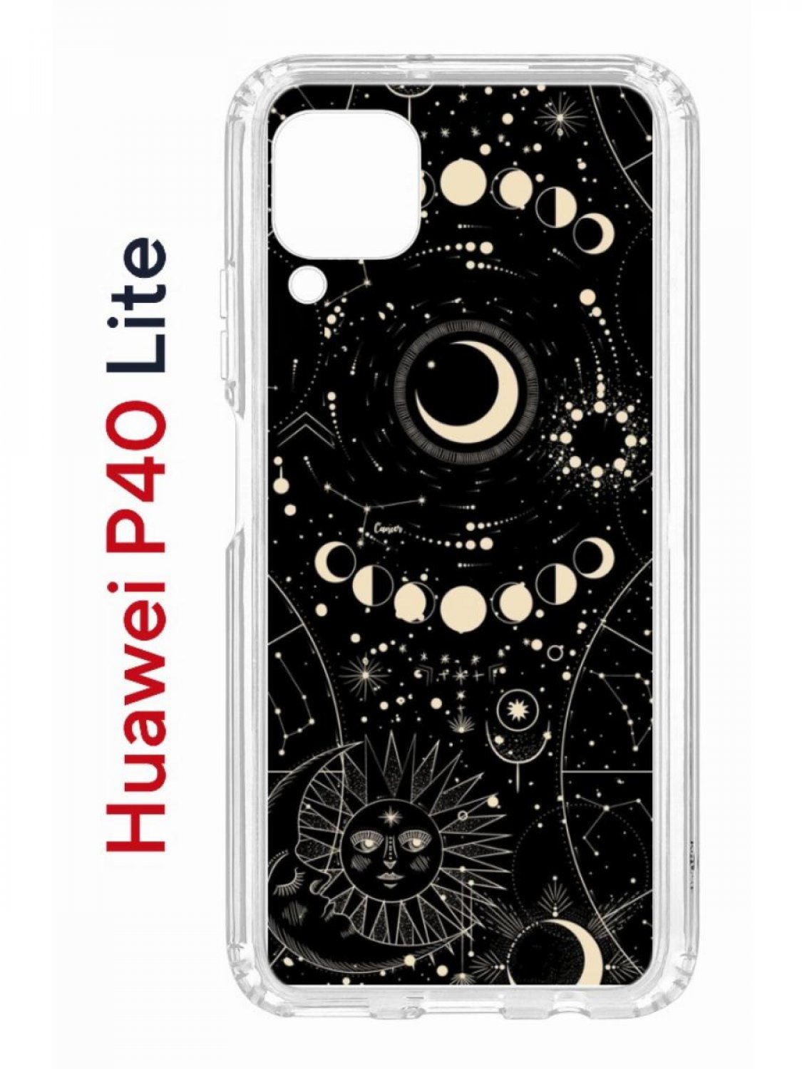 Чехол на Huawei P40 Lite с принтом Kruche Print Space, противоударный бампер, купить в Москве, цены в интернет-магазинах на Мегамаркет