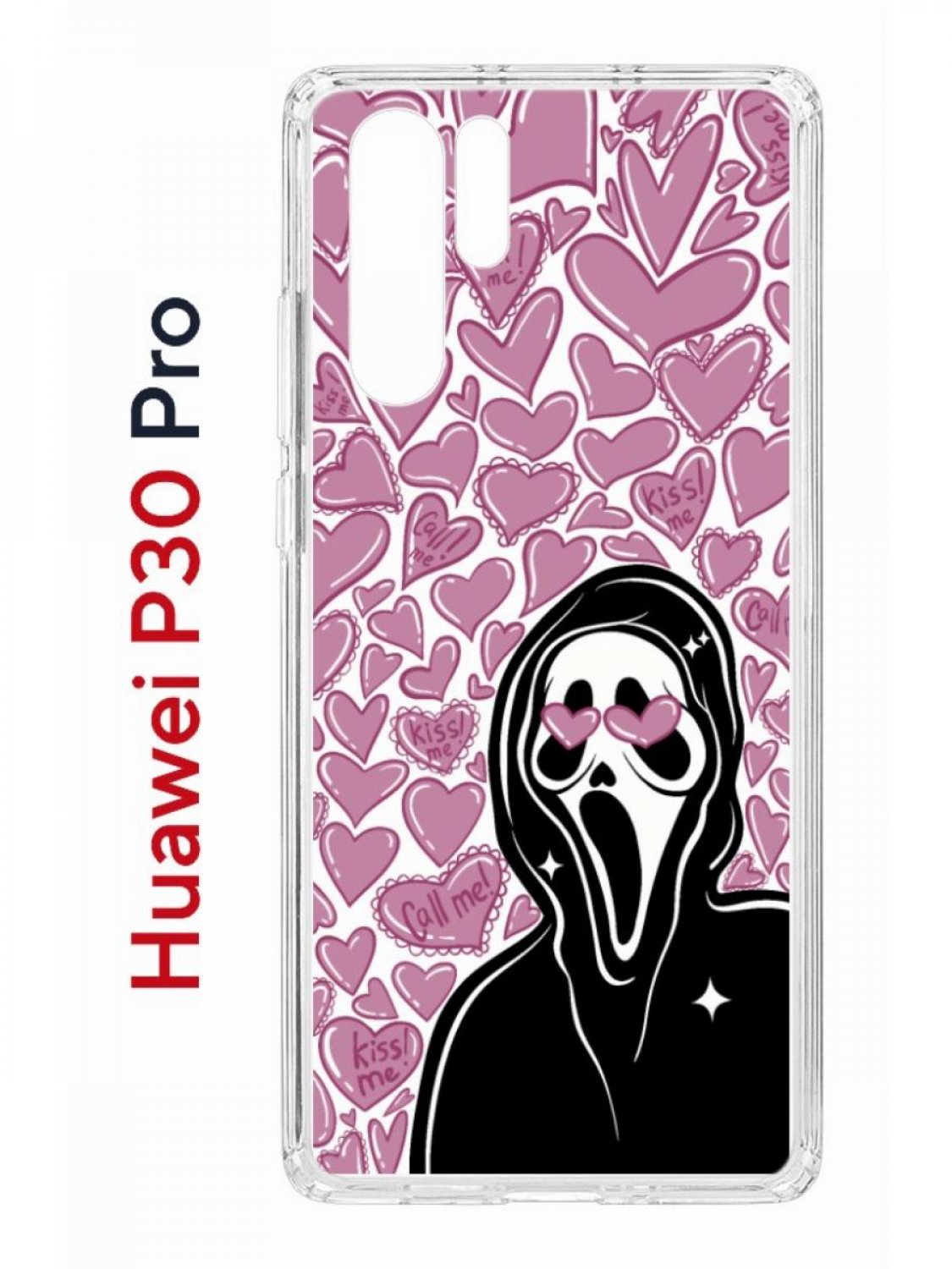 Чехол на Huawei P30 Pro с принтом Kruche Print Любовь и Крик,  противоударный бампер, купить в Москве, цены в интернет-магазинах на  Мегамаркет