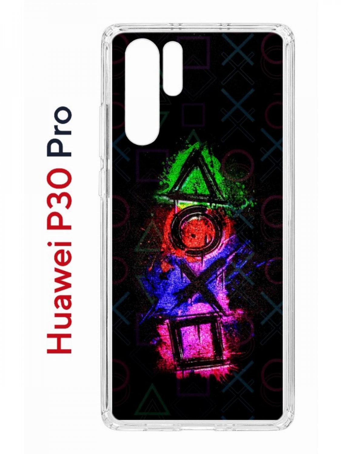 Чехол на Huawei P30 Pro с принтом Kruche Print Гейминг, противоударный  бампер, купить в Москве, цены в интернет-магазинах на Мегамаркет