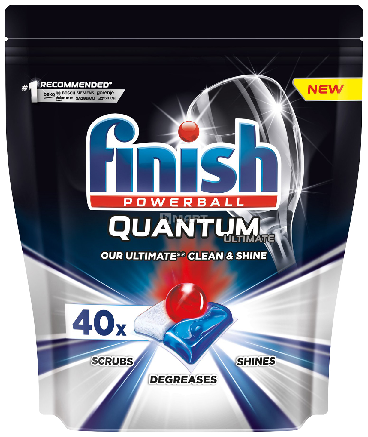 Таблетки для посудомоечных машин Finish Quantum Ultimate 40шт - отзывы  покупателей на Мегамаркет