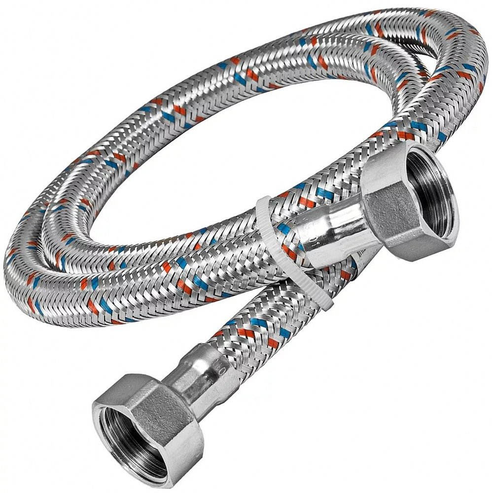 Гибкая подводка для воды латунная Aqualine, 250 см, гайка-гайка купить ...