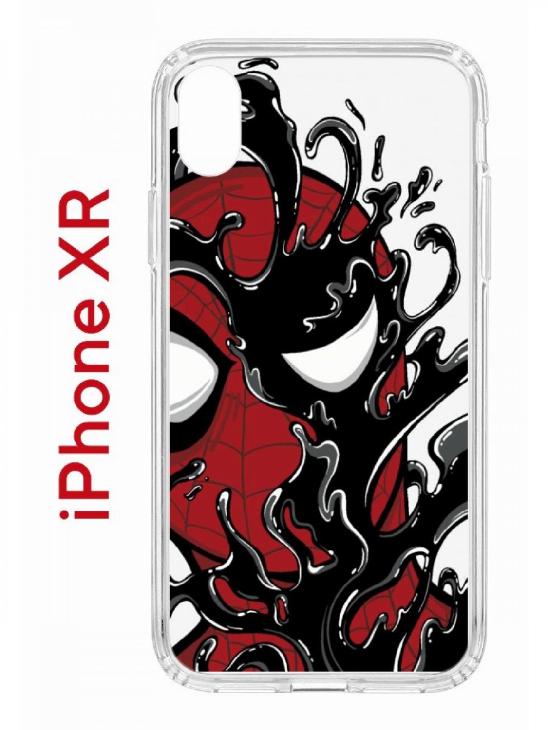 Чехол на iPhone XR с принтом Kruche Print Spider-Man-Venom, бампер с  защитой камеры, купить в Москве, цены в интернет-магазинах на Мегамаркет