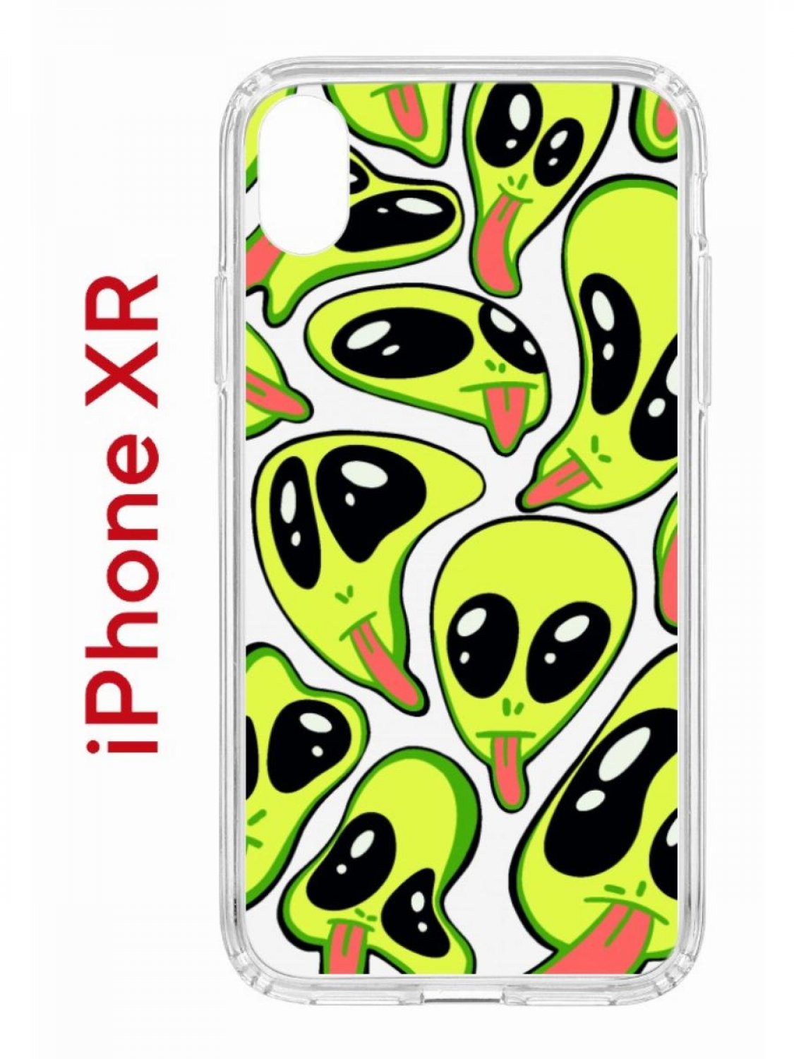 Чехол на iPhone XR с принтом Kruche Print Инопланетянин, бампер с защитой  камеры, купить в Москве, цены в интернет-магазинах на Мегамаркет