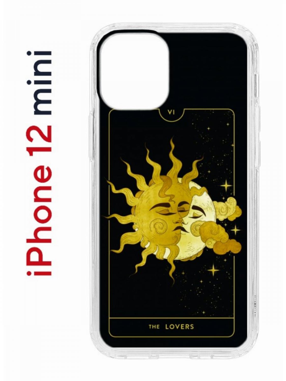 Чехол на iPhone 12 mini с принтом Kruche Print Tarot Lovers, бампер с  защитой камеры - характеристики и описание на Мегамаркет