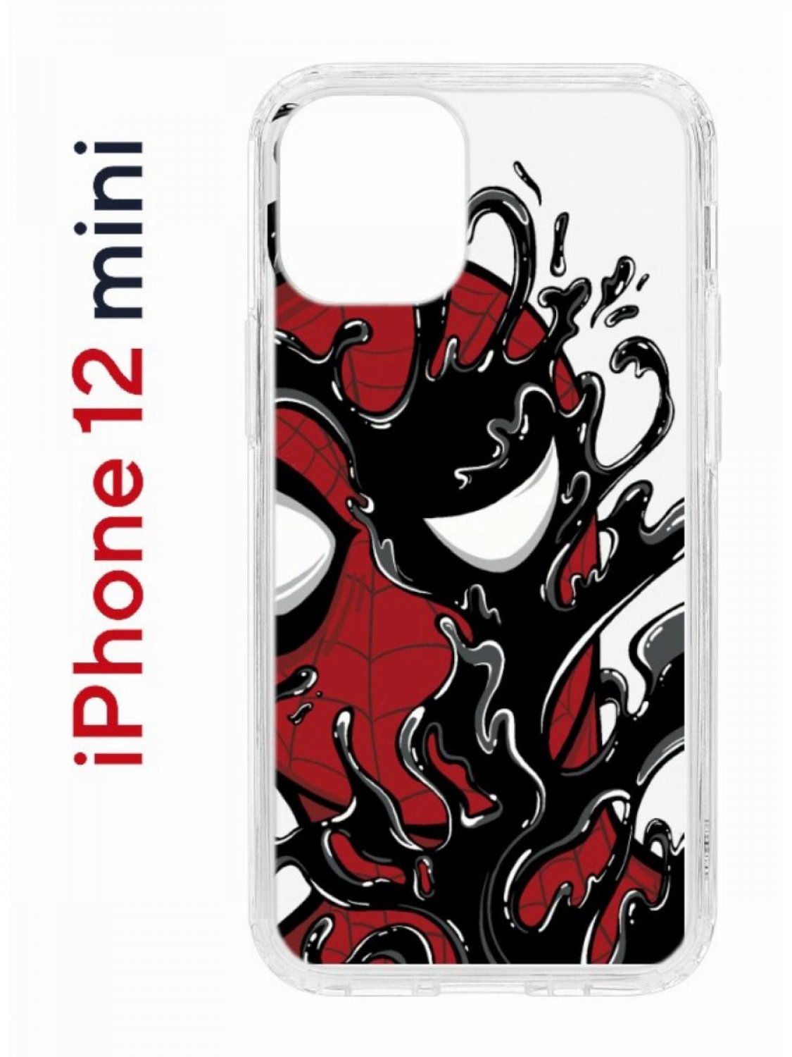 Чехол на iPhone 12 mini с принтом Kruche Print Spider-Man-Venom, бампер с  защитой камеры, купить в Москве, цены в интернет-магазинах на Мегамаркет