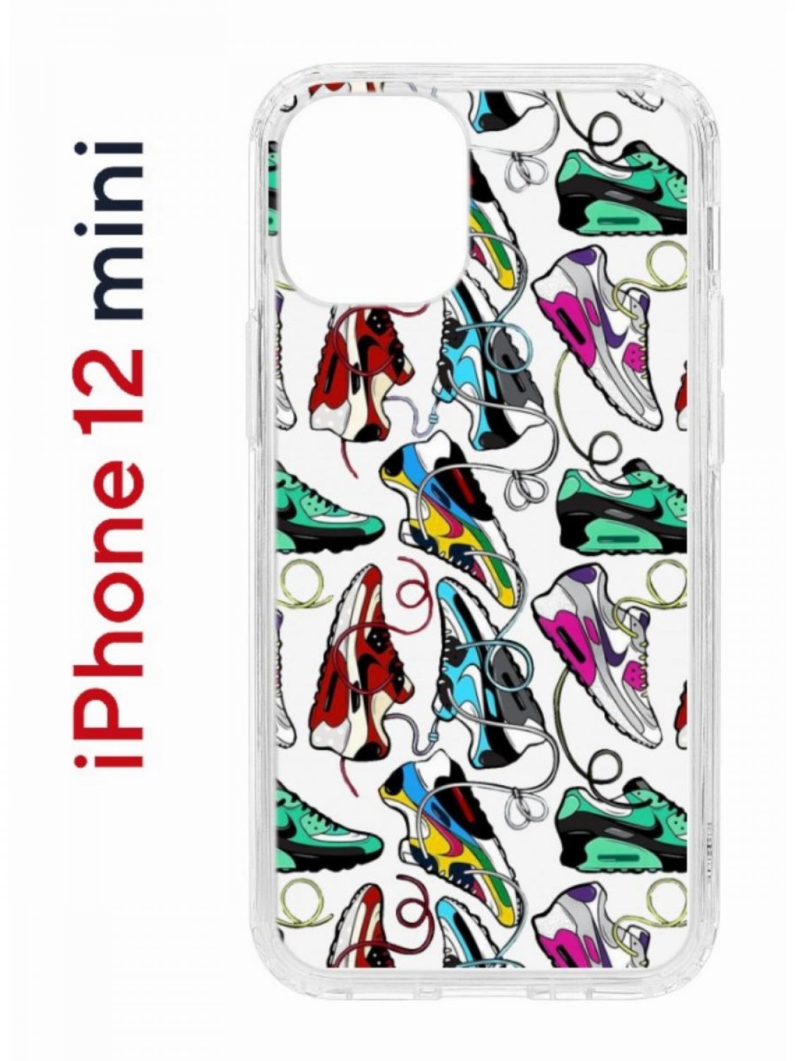 Чехол на iPhone 12 mini с принтом Kruche Print Кроссы Nike Air Max, с  защитой камеры - характеристики и описание на Мегамаркет | 600012322083