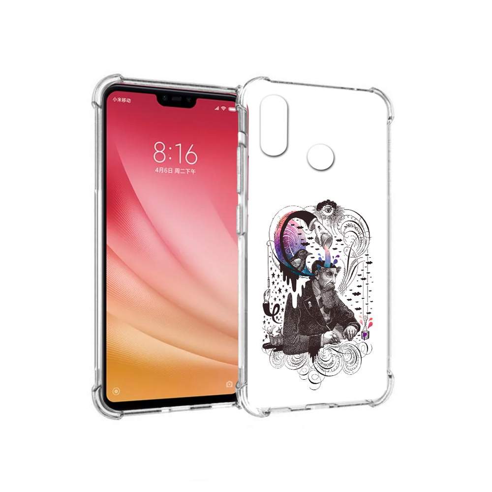 Чехол MyPads Tocco для Xiaomi Mi 8 абстракция думающий мужчина  (PT110454.314.210), купить в Москве, цены в интернет-магазинах на Мегамаркет