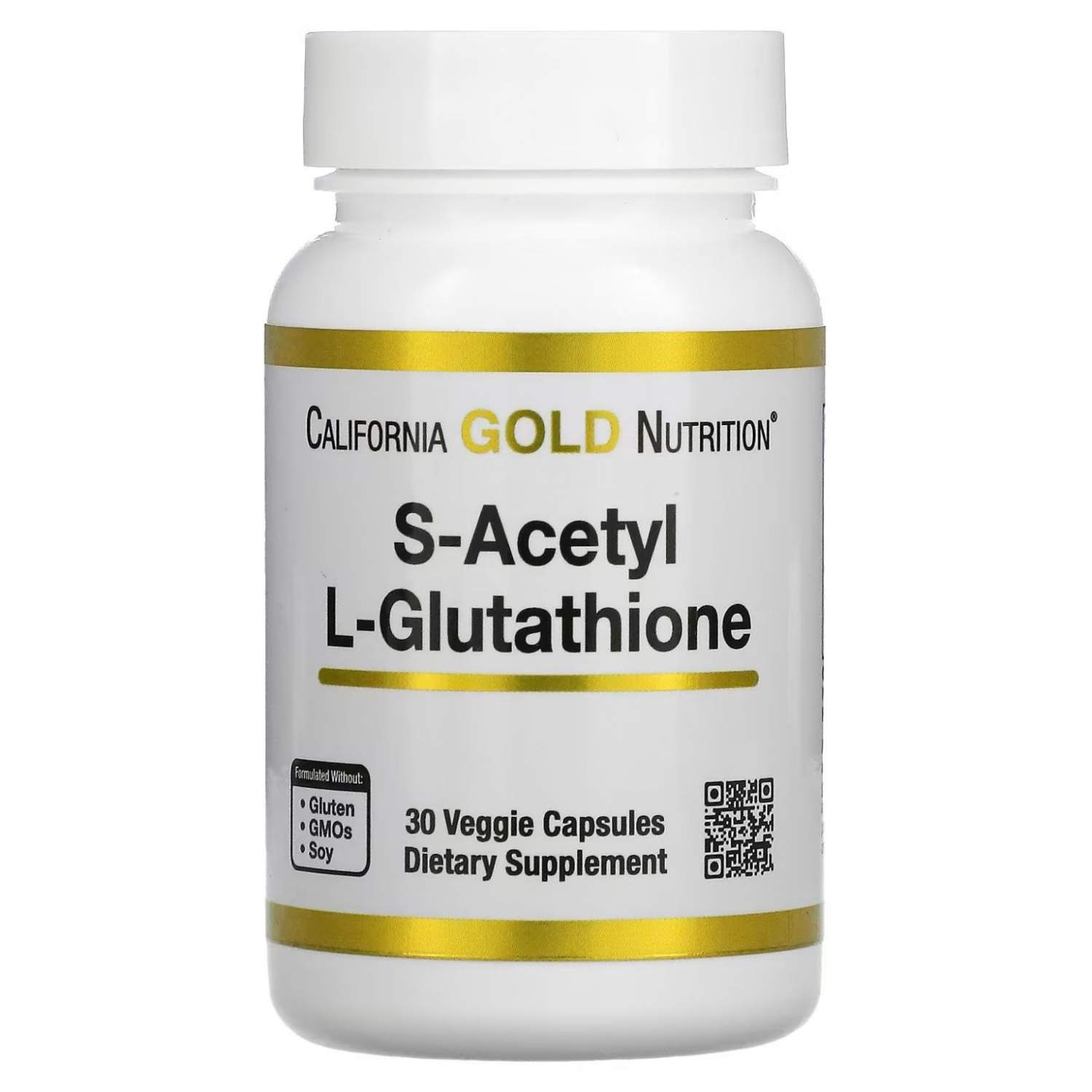 California Gold Nutrition S-Acetyl L-Glutathione, 100mg, 30 капсул - купить  в Москве, цены на Мегамаркет