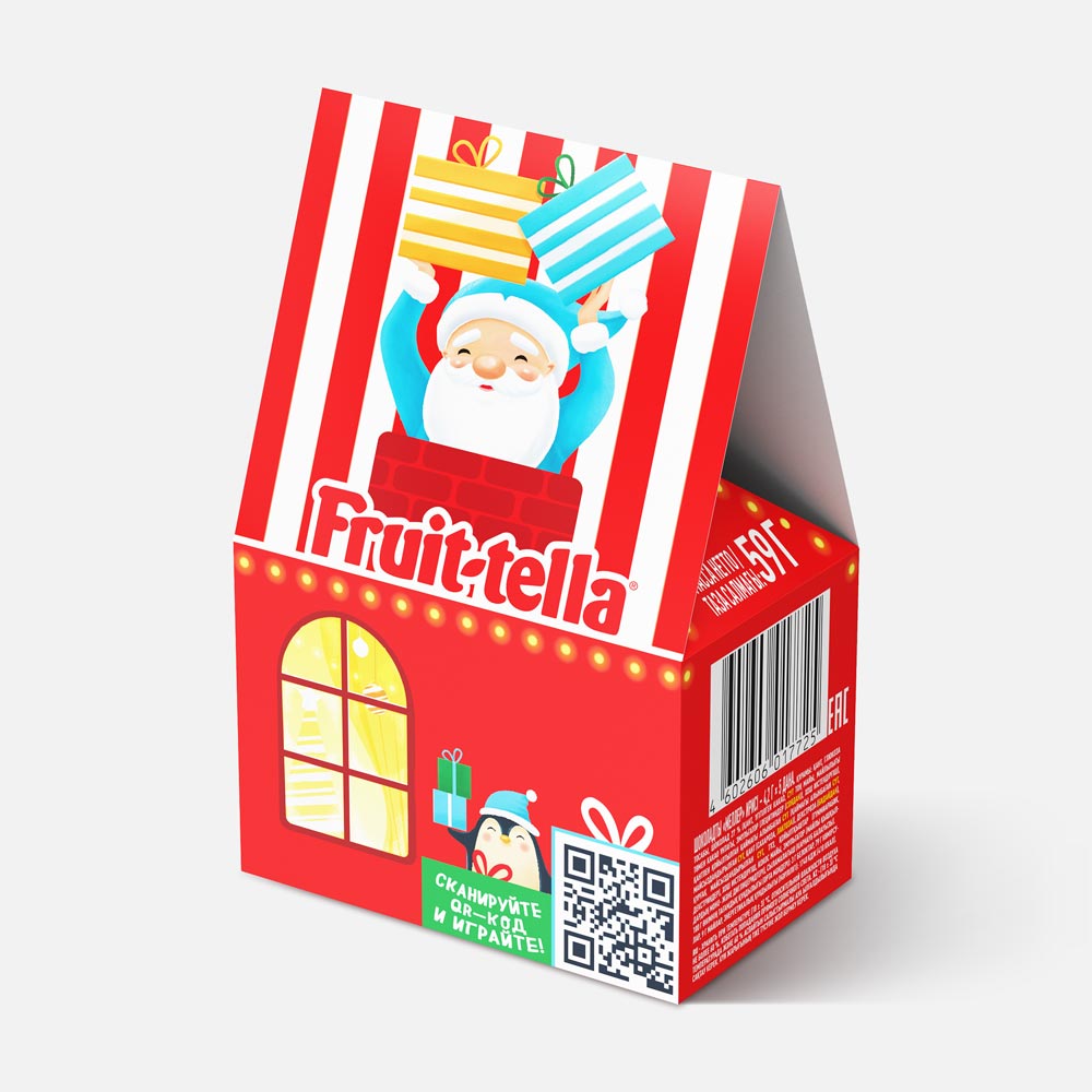 Купить новогодний подарочный набор Chupa Chups x Fruittella, домик, 59 г,  цены на Мегамаркет | Артикул: 100061333656