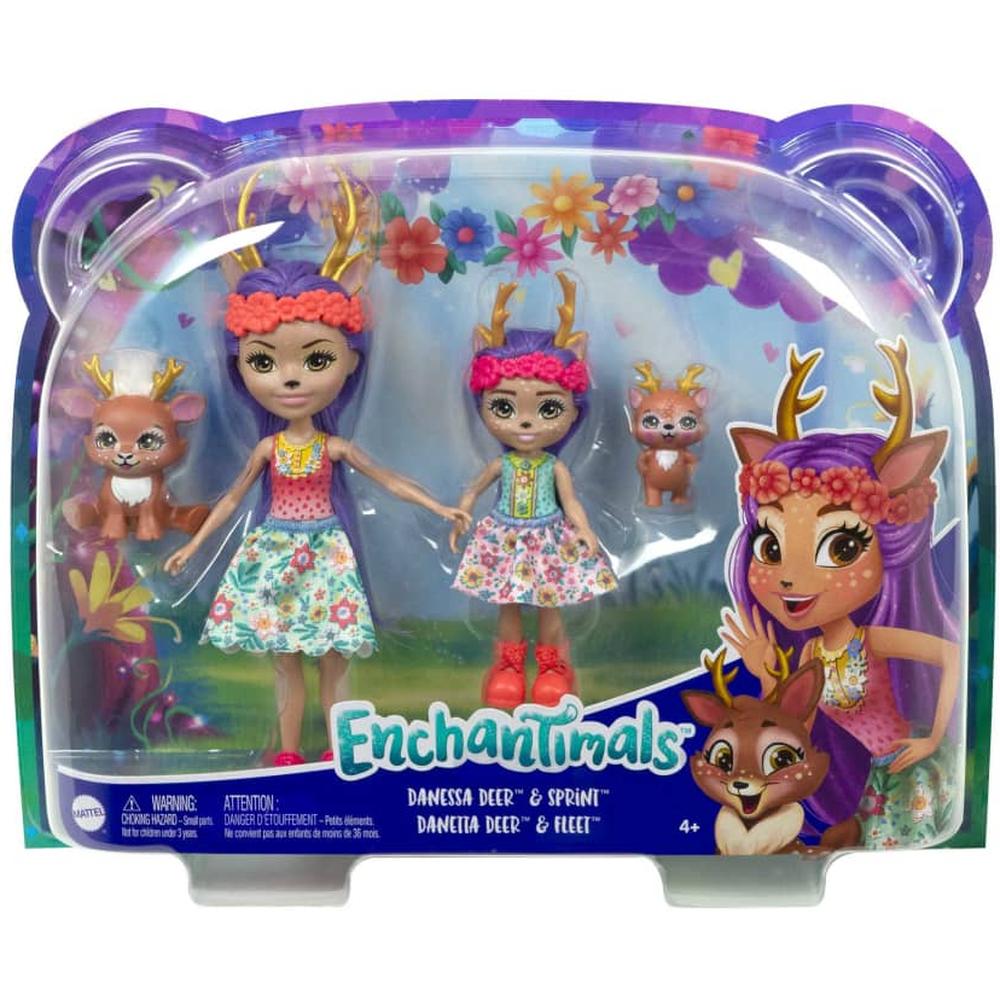 Отзывы о куклы Enchantimals Mattel Сестрички с питомцами Данесса и Данетта  Оленни HCF80 - отзывы покупателей на Мегамаркет | куклы HCF80 - 600005702409