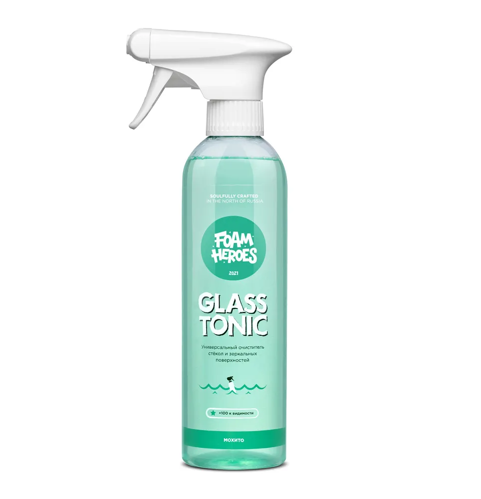 Foam Heroes Glass Tonic универсальный очиститель стекол автомобиля, 500мл /  средство для с - отзывы покупателей на Мегамаркет