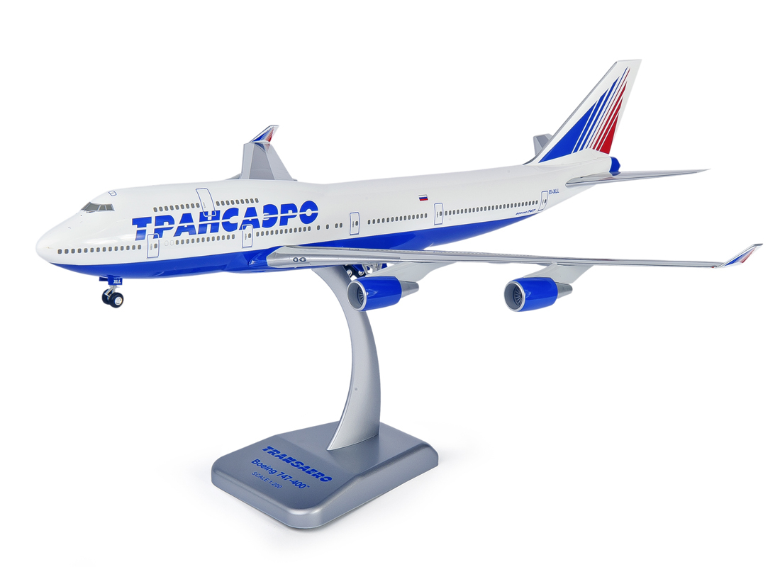 Купить модель самолёта Herpa Boeing 747-200 Transaero 515221, цены на  Мегамаркет