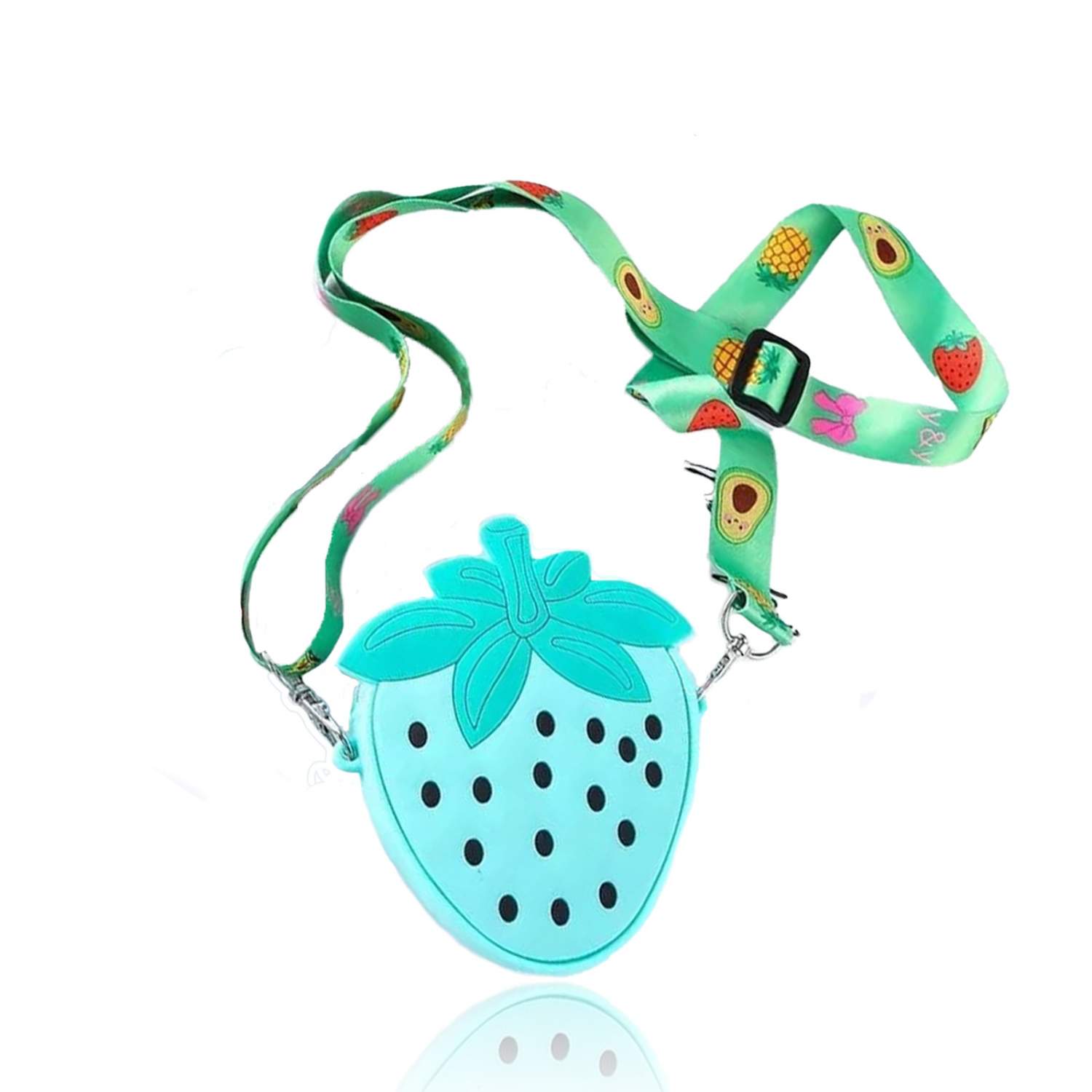 Детская силиконовая сумка Nano Shop Клубничка 12.5х9 см голубая  Bag-Strawberry-Blue – купить в Москве, цены в интернет-магазинах на  Мегамаркет