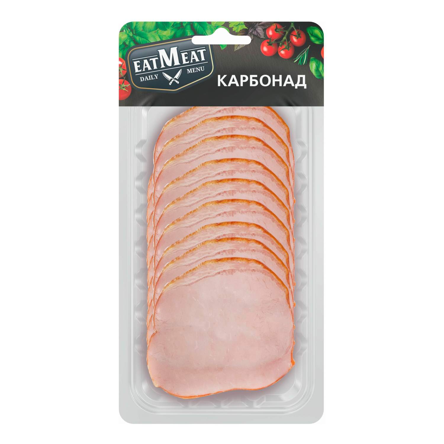 Карбонад варено-копченый Eat Meat нарезка 100 г - отзывы покупателей на  маркетплейсе Мегамаркет | Артикул: 100058599485