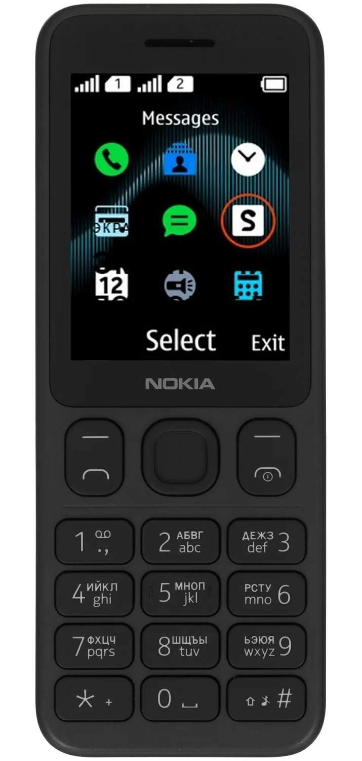 Сотовый телефон Nokia 125 черный, купить в Москве, цены в  интернет-магазинах на Мегамаркет