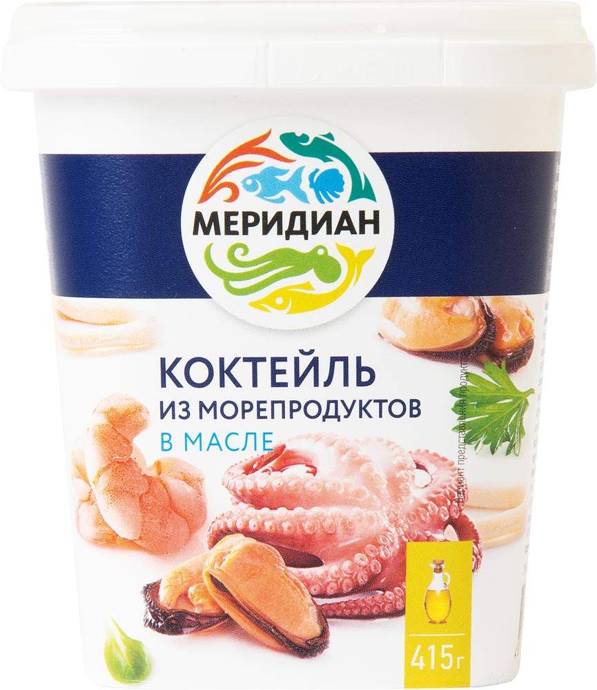 Купить коктейль из морепродуктов Milegrin в масле 415 г, цены на Мегамаркет  | Артикул: 100029005267