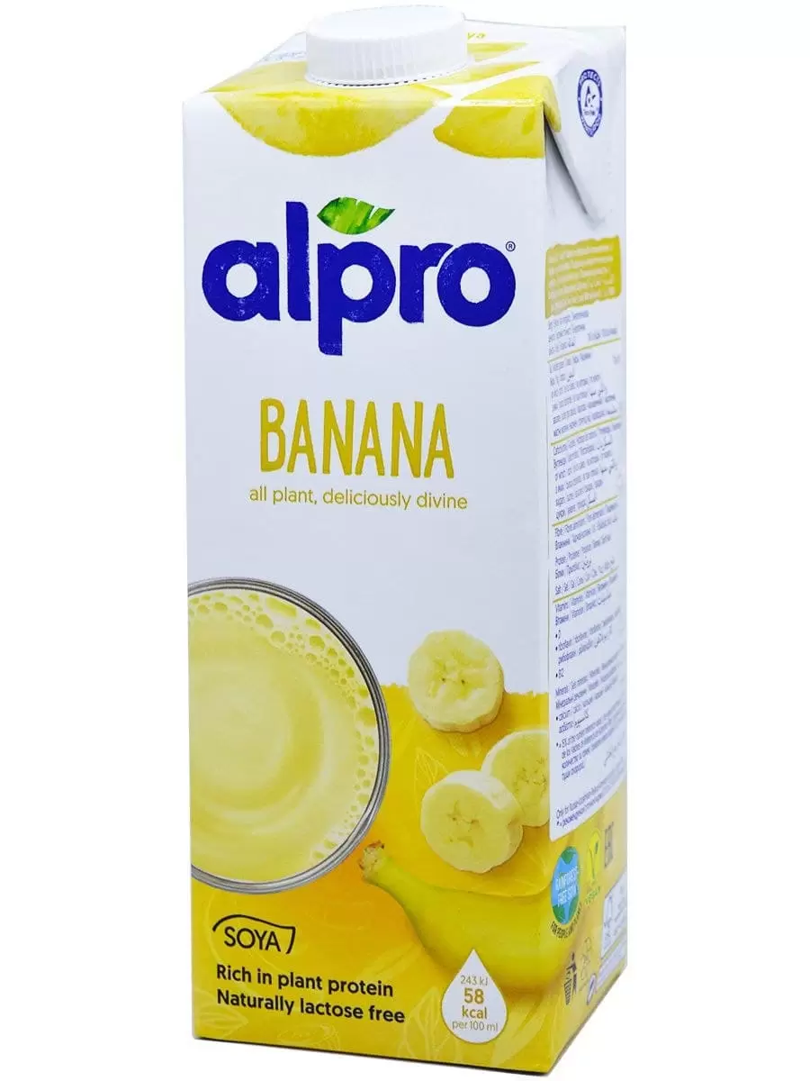 Напиток растительный Alpro соевый, со вкусом банана, 0,9%, 1 л - отзывы  покупателей на Мегамаркет