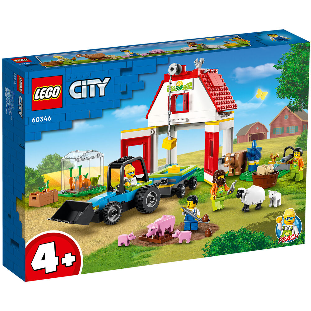 Отзывы о конструктор LEGO City Ферма и амбар с животными 60346 - отзывы  покупателей на Мегамаркет | конструкторы LEGO 60346 - 600008971417